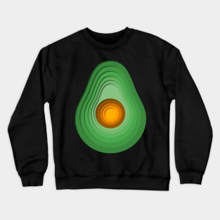 Papercut avocado flat 3D layered design Crewneck Sweatshirt